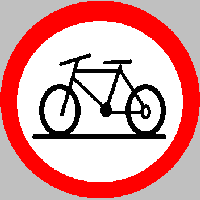 interdit aux cyclistes